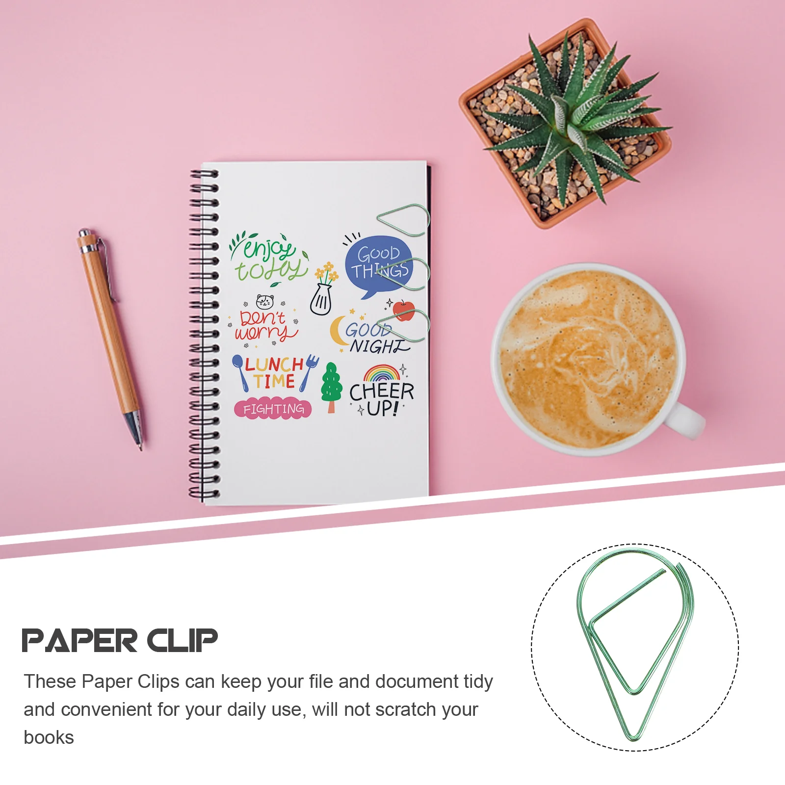 10 шт. новые скрепки для бумаг металлический настольный аксессуар милая маленькая