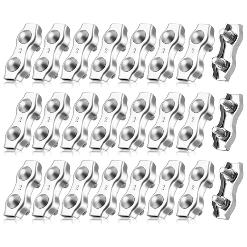 

Duplex Clamp Rope Clamp Wire Rope Clamp Duplex Clips M2 For 2 Mm Steel Rope Rigging