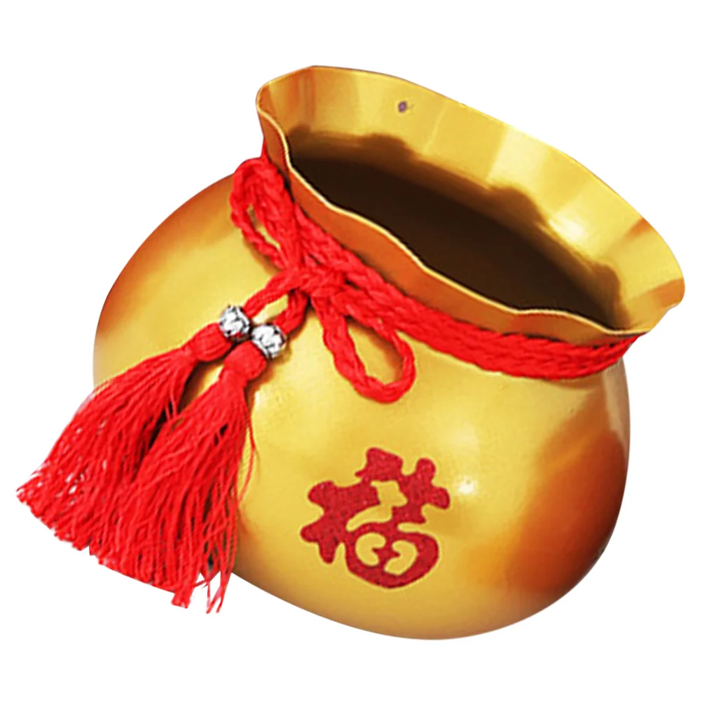 

Flower Pots New Year Storage Holder Flowers Arrangement Bucket Blessing Small Red Gift