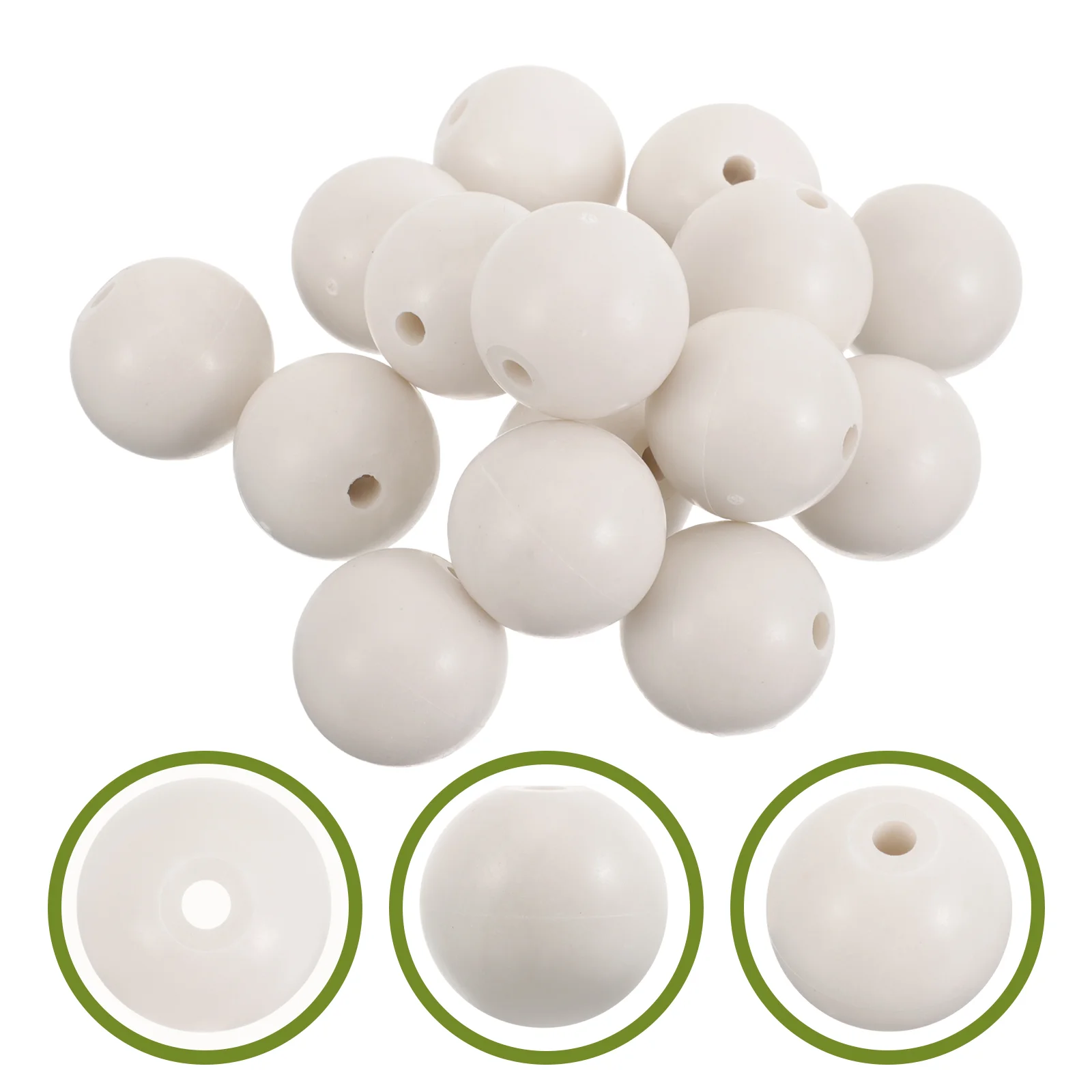 

20 Pcs Beads Flagpole Outdoor Retainer Hanging Retaining Accessories Windproof Ring