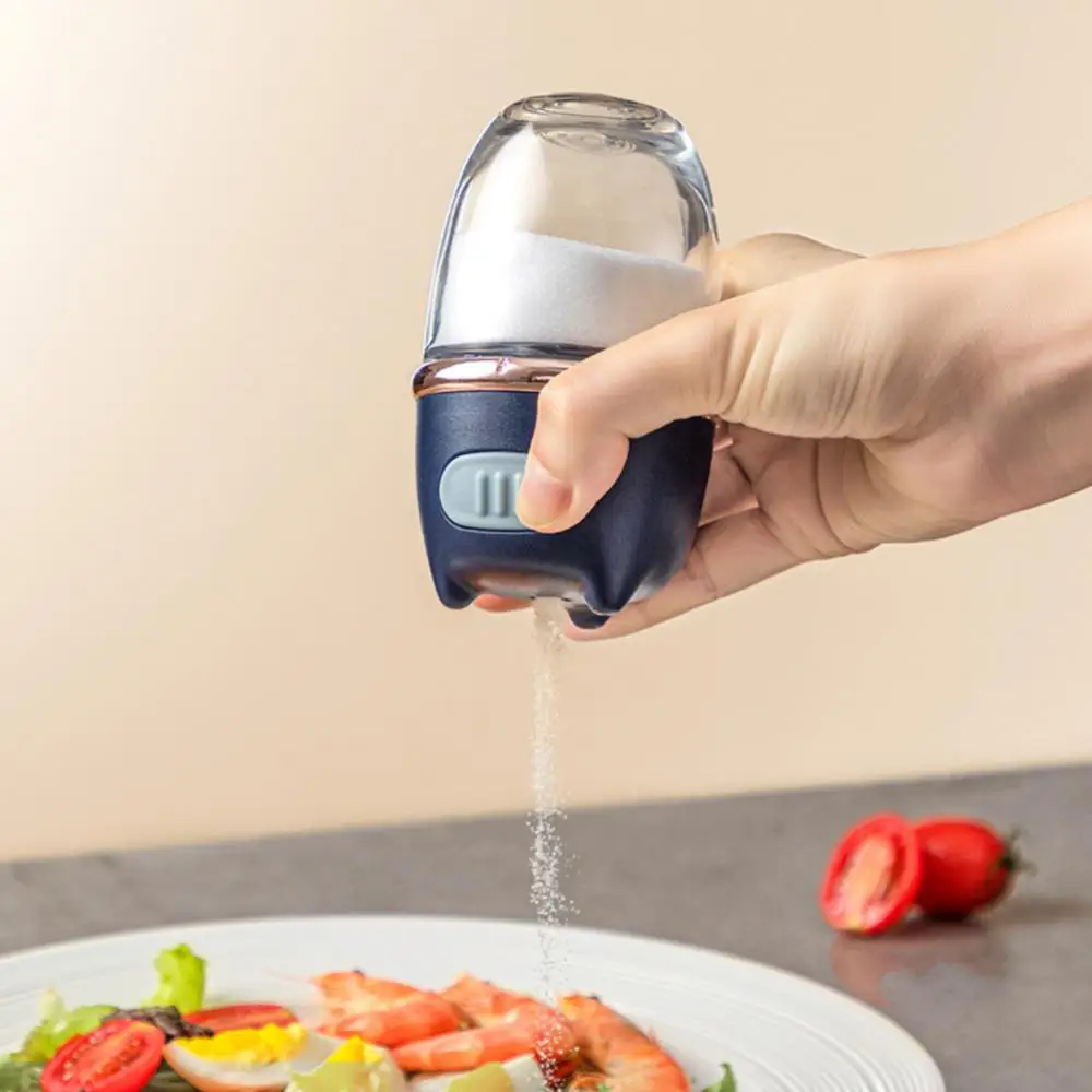 

Moisture-proof Sealed Salt Dispenser Salt Tank Sugar Bottle Glass Quantitative Spice Jars Metering Kitchen Salt Shaker Push Type
