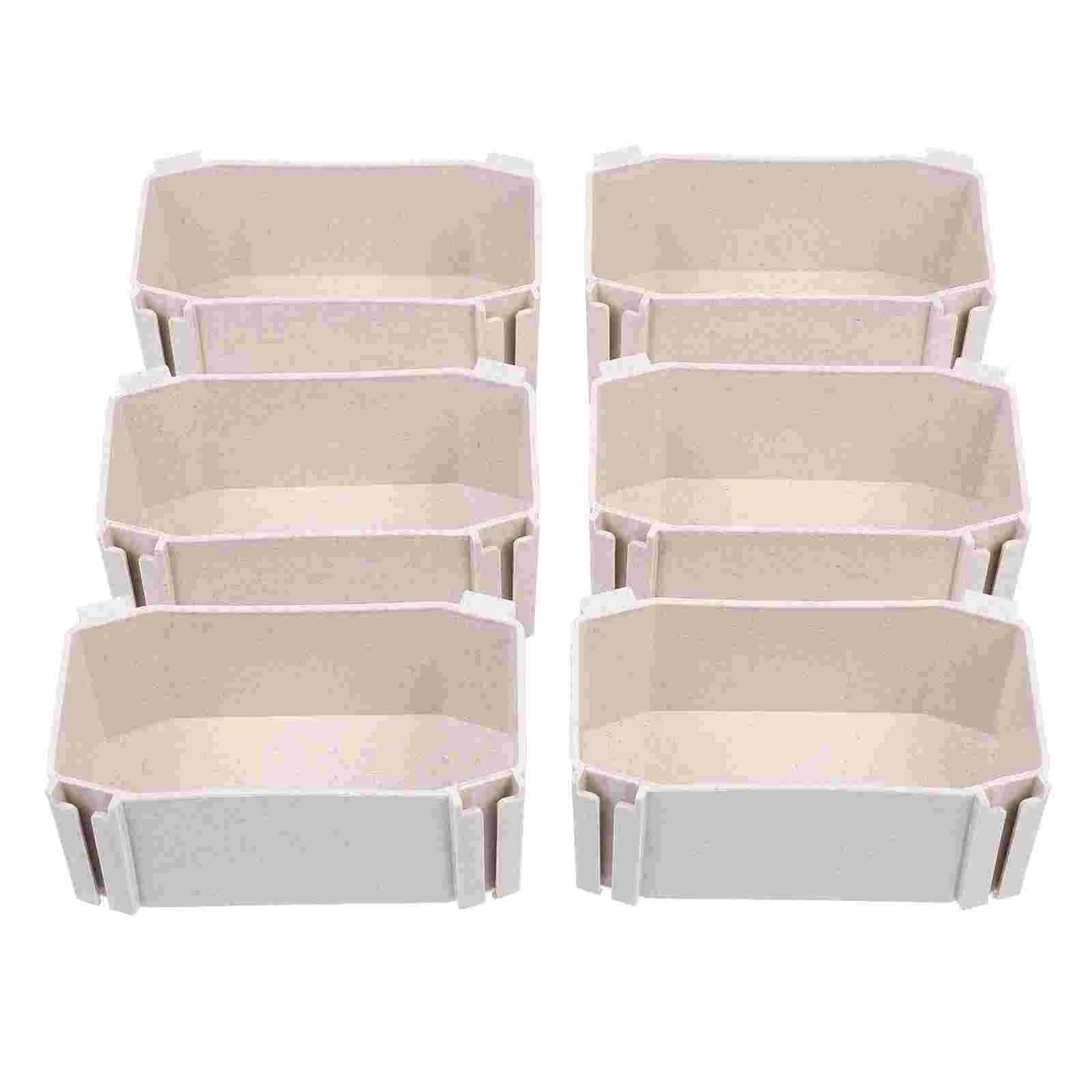 

6 Pcs Storage Box Clothes Storage Organizer Multi-function Socks Box Household Dresser Drawer Organizer Dresser Organizers
