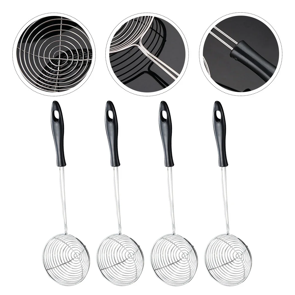 

4 pcs Portable Practical Strainers Stainless Steel Colanders for Restaurant