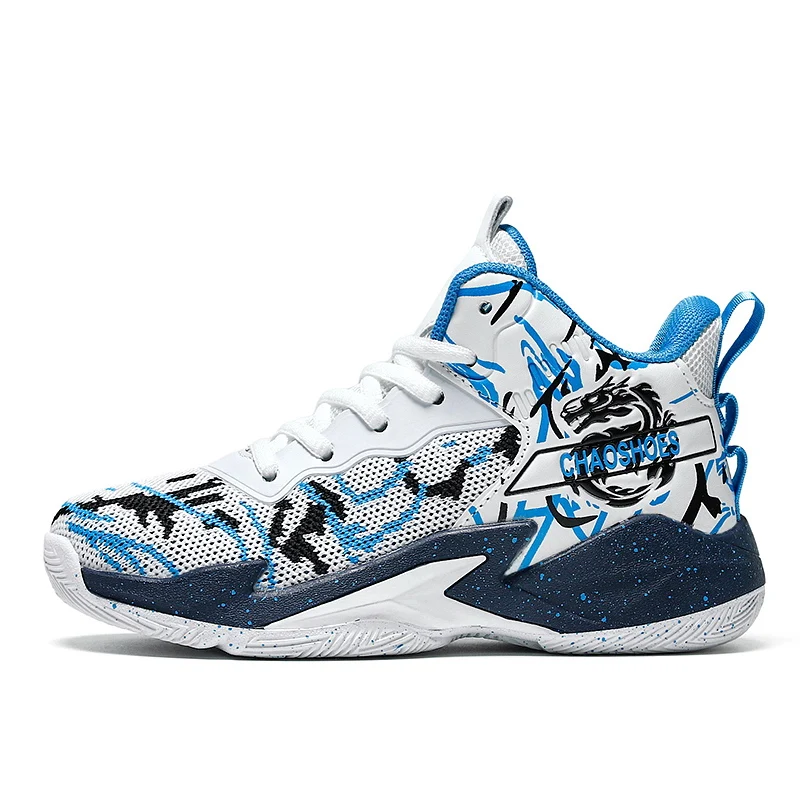 2023 New Children's Shoes Kids Sneakers Boys Basketball Shoes High Top Breathable Sports Shoes for Boys Basket Tenis Infantil