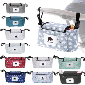 Diaper bag Cartoon Baby Stroller Organizer Nappy Diaper Bags Carriage Buggy Pram Cart Basket Hook St in USA (United States)