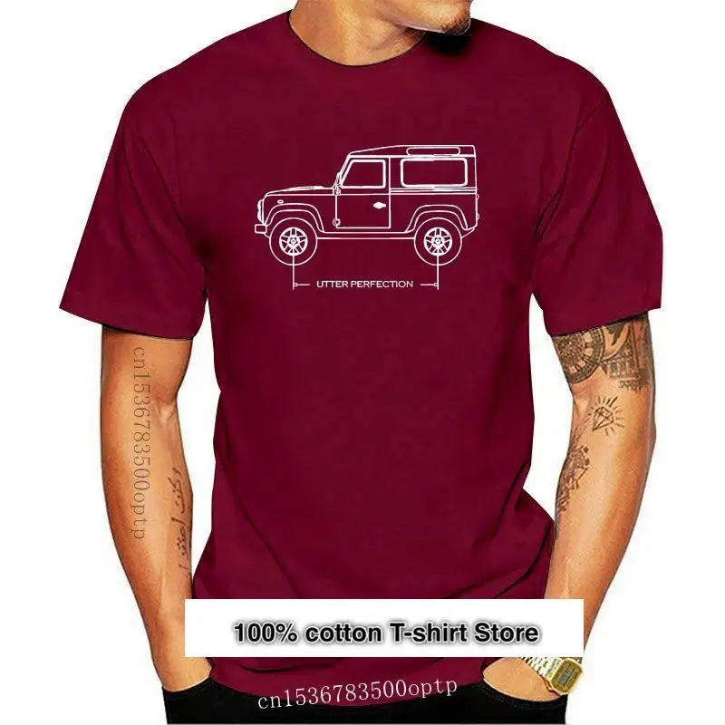 

Camiseta de algodón 100% con estampado de Land Rover 90, camiseta con diseño de coche, ideal para regalo, novedad de verano