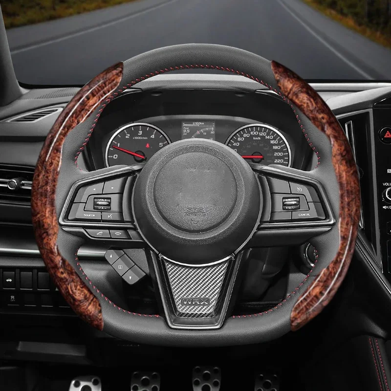 Фото Руль с отделкой под дерево для Subaru Forester, Sh, Impreza, Legacy, Levorg, Xv, Outback, Wrx, Liberty, Brz (O-образный и D-образный) №1