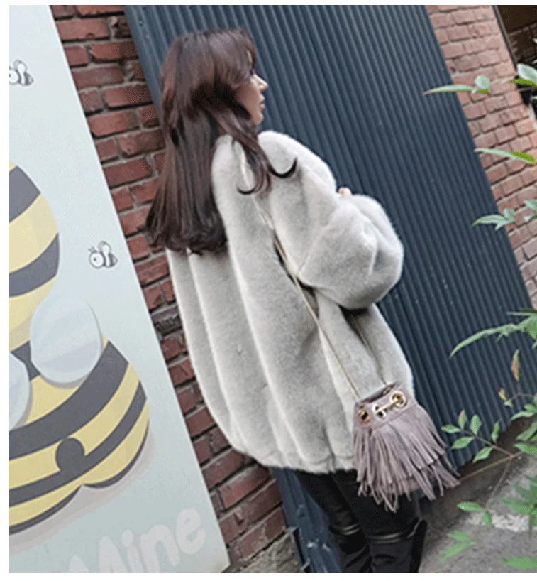 ICCLEK 2020 autumn and winter new imitation mink fur coat mink coat women's large medium long Plush loose cardigan