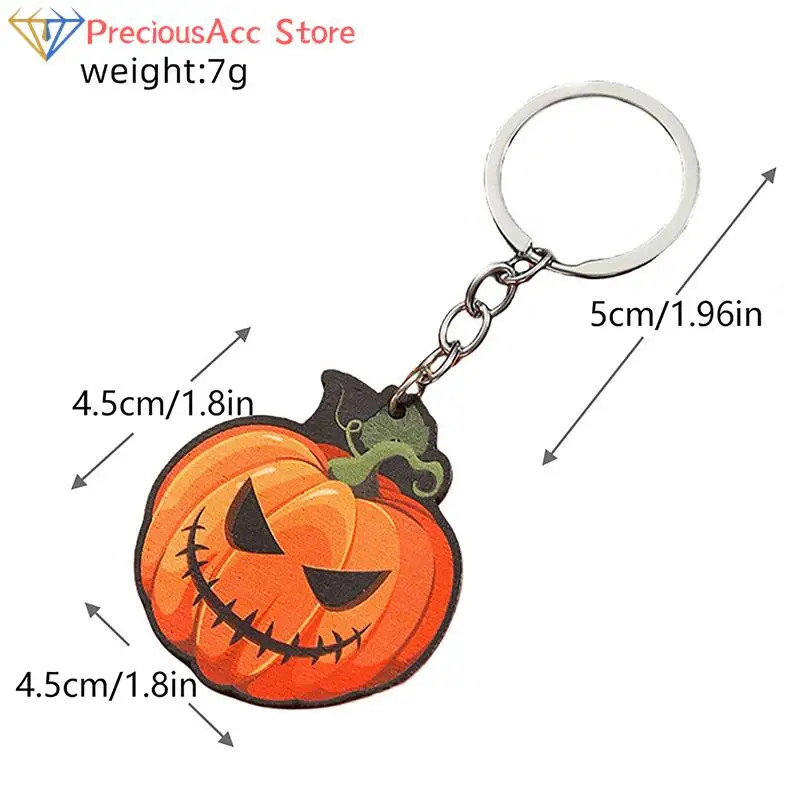 

Halloween Keychain Ghost Punk Black White Bone Goth Keyring Backpack Skull Horror Skeleton Spider Pendant Heart Jewelry Gift