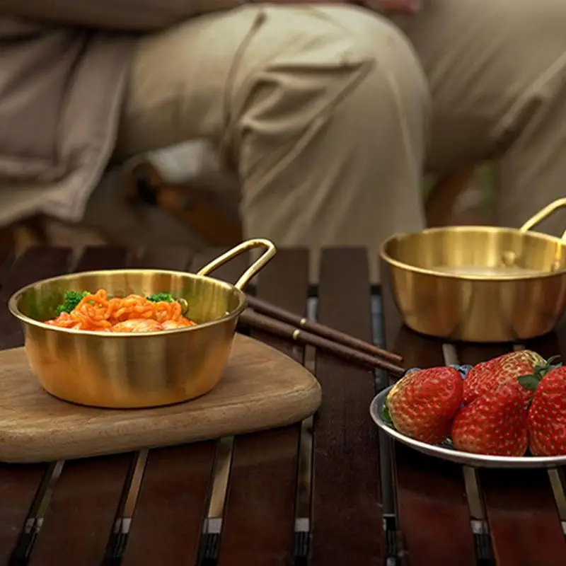 Кастрюля для кемпинга из нержавеющей стали с ручкой