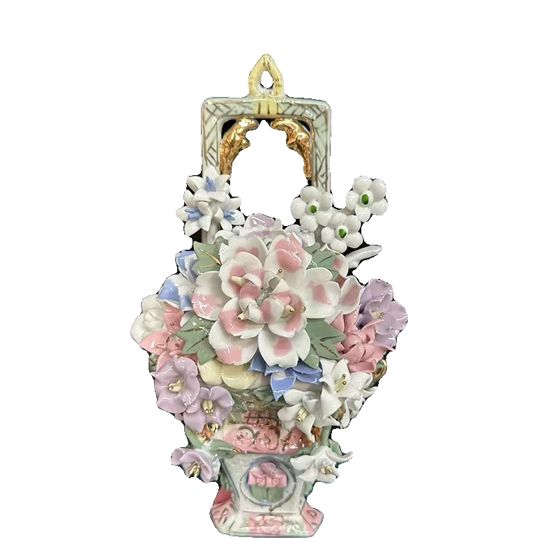 Фото Chaozhou Fine Arts Керамика 70-х и 80-х годов Ручная резьба Фарфоровая цветочная корзина ручной работы Гостиная Чайная комната Украшение отеля №2