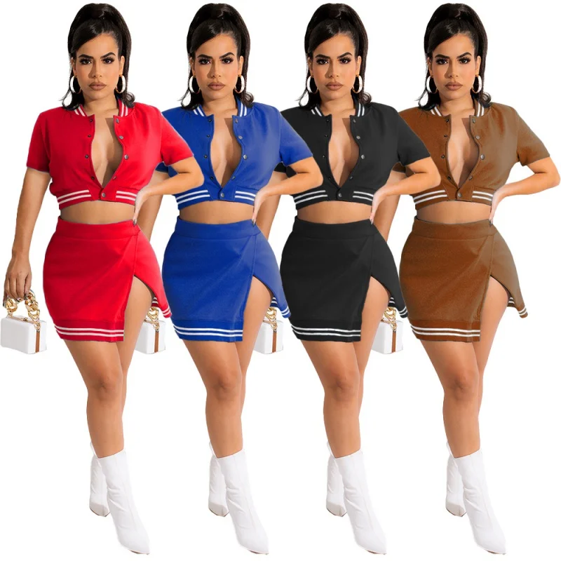 

Hot women sets Mini Skirts Tracksuit Clubwear Outfits Matching Sets New