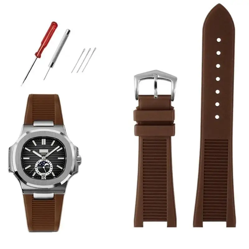 Качественный фторсиликоновый ремешок для часов Patek Philips Sport Elegant Nautilus Series 5711/5712/5980