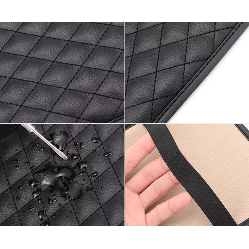 

1pc Car Armrest Pad Cover Leather Center Console Box Cushion Mat Protector Black Waterproof Car Accessories Interior Universal