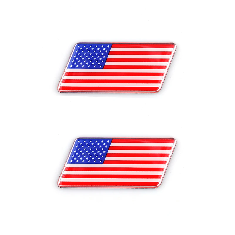 

3D Diamond Shaped United States Flag Car Sticker Car Tools Emblem Badge Decal for All Cars Decoation Car Accessories
