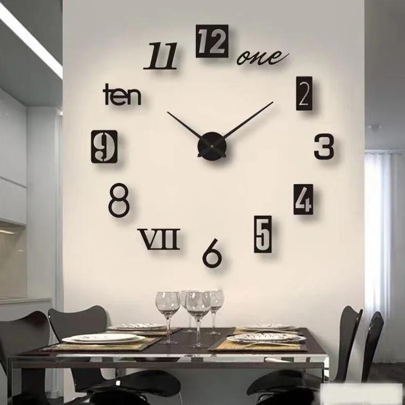 

3D настенные часы зеркальные настенные стикеры s креативные самодельные часы съемные художественные наклейки стикер домашний Декор Гостина...