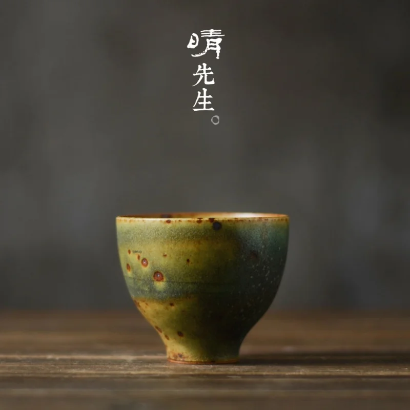 

Jingdezhen Kung Fu Small Tea Cup Porcelain Tea Tasting Cup Antique Spot Master Personal Cup Japanese Style Iron Glaze Single Cup