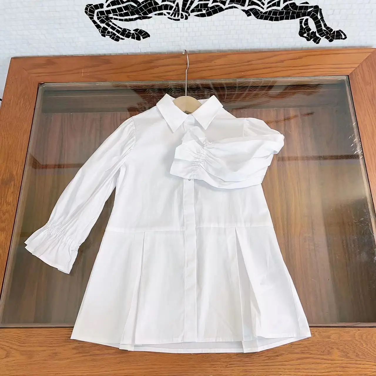 

High end customized 2022 fashion new product girls simple temperament casual solid color dress, fashionable and versatile, simpl