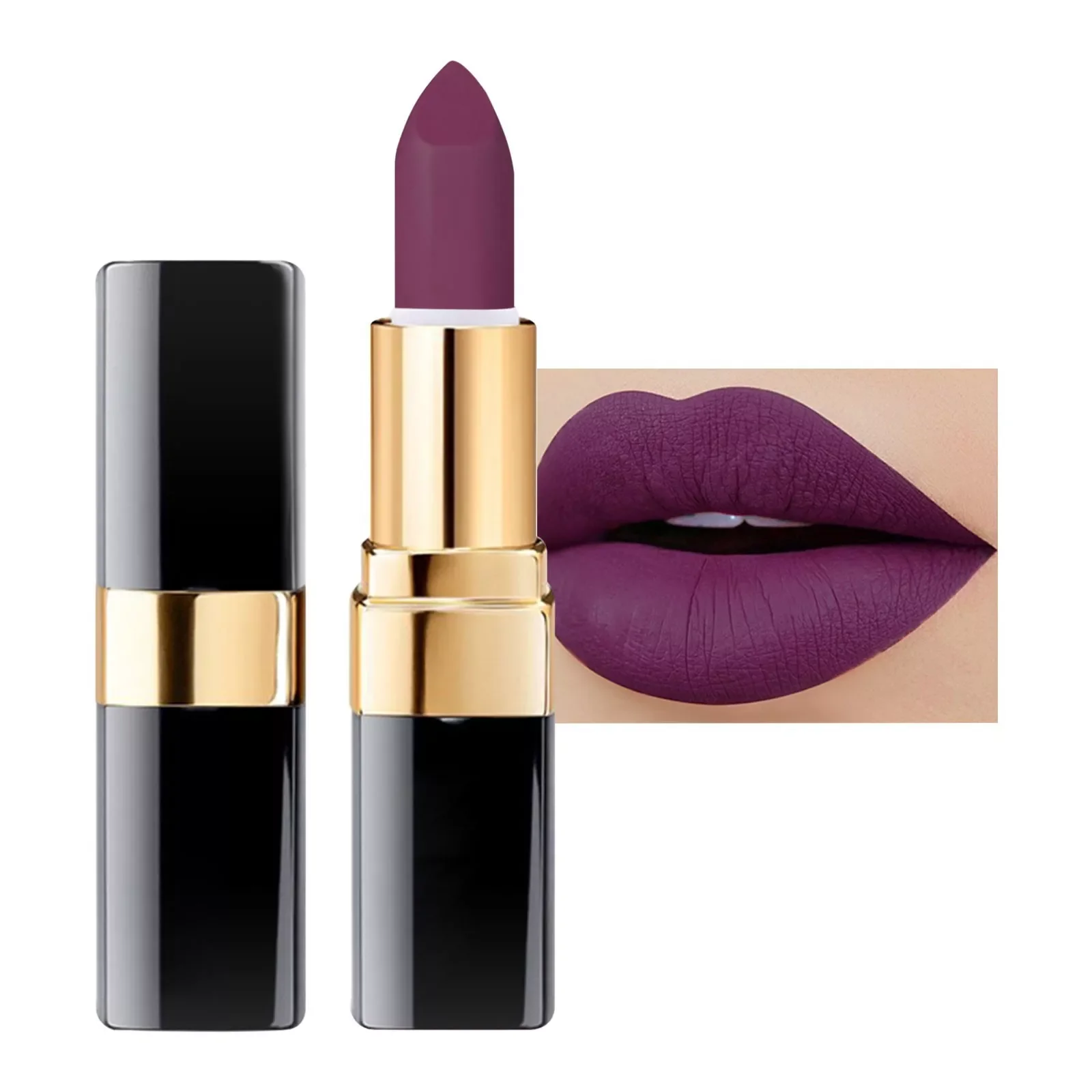 

NEW Black Golden Circle Lipstick Color Is Long Lasting And Not Easy To Decolorize Waterproof Velvet Sets under 15 Girls Lip