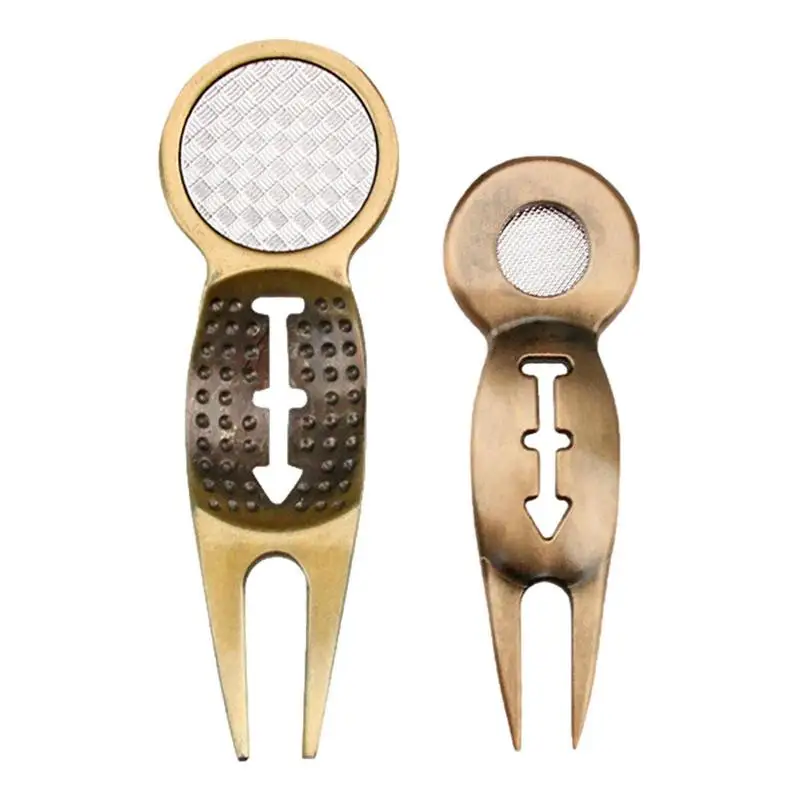 

Divot Tool And Ball Marker Golf Ball Markers Portable Ball Marker Golf Pitch Fork Golf Training Aids And Accessories For Golfers