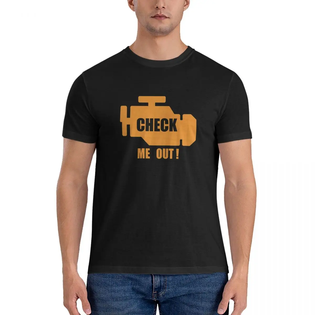 Удивительная Мужская футболка с надписью проверить двигатель новые футболки