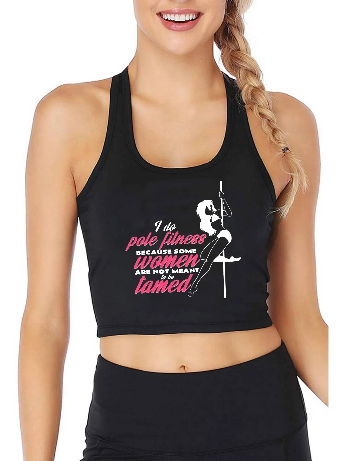 

Pole Dance Design Sexy Breathable Crop Top Dancing Fitness Girl Idea Gift Tank Tops Gym Workout Camisole