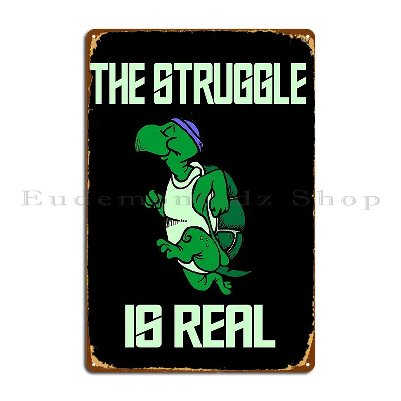 Жестяной плакат в стиле ретро Борьба-реальный металл