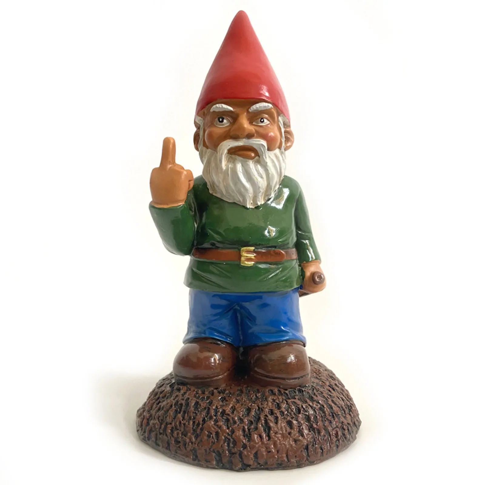 

Micro Landscape Garden Decoration Gnome Statue Resin Garden Figurines Ornaments Erect Middle Finger Provocative Disdain Gnome