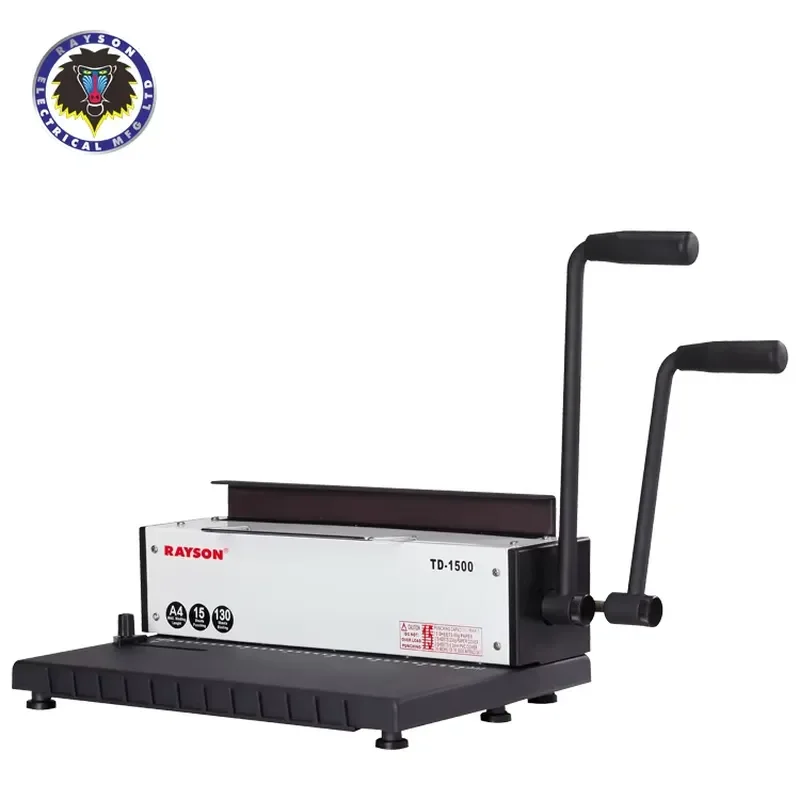 Фото RAYSON TD-1500 Ручной высококачественный переплетный аппарат на 34 отверстия для переплета листов формата А4 двойной проволокой №5