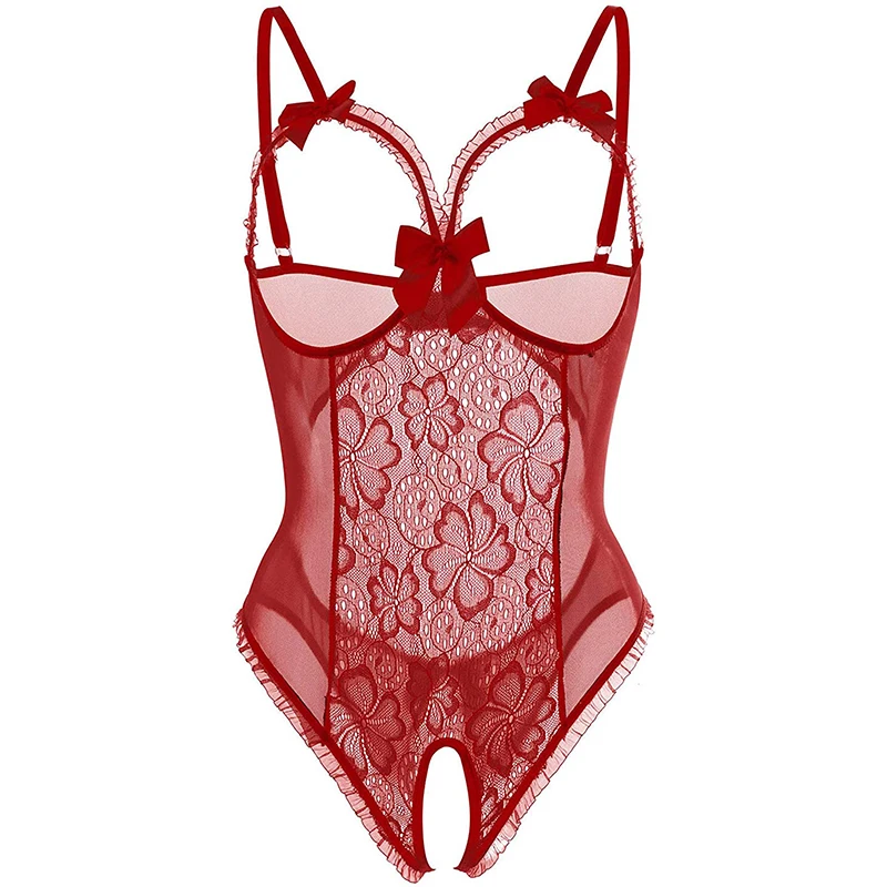 

Lingerie for Women Sexy One-Piece Teddy Lingerie Bodysuit Lace Nightie Tank Top Women Halter Top Cute Tops