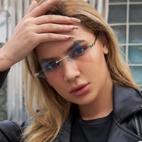 2022 new women optical glasses cat eye sunglasses ladies frame gradient color flat glasses personality anti blue light glasses