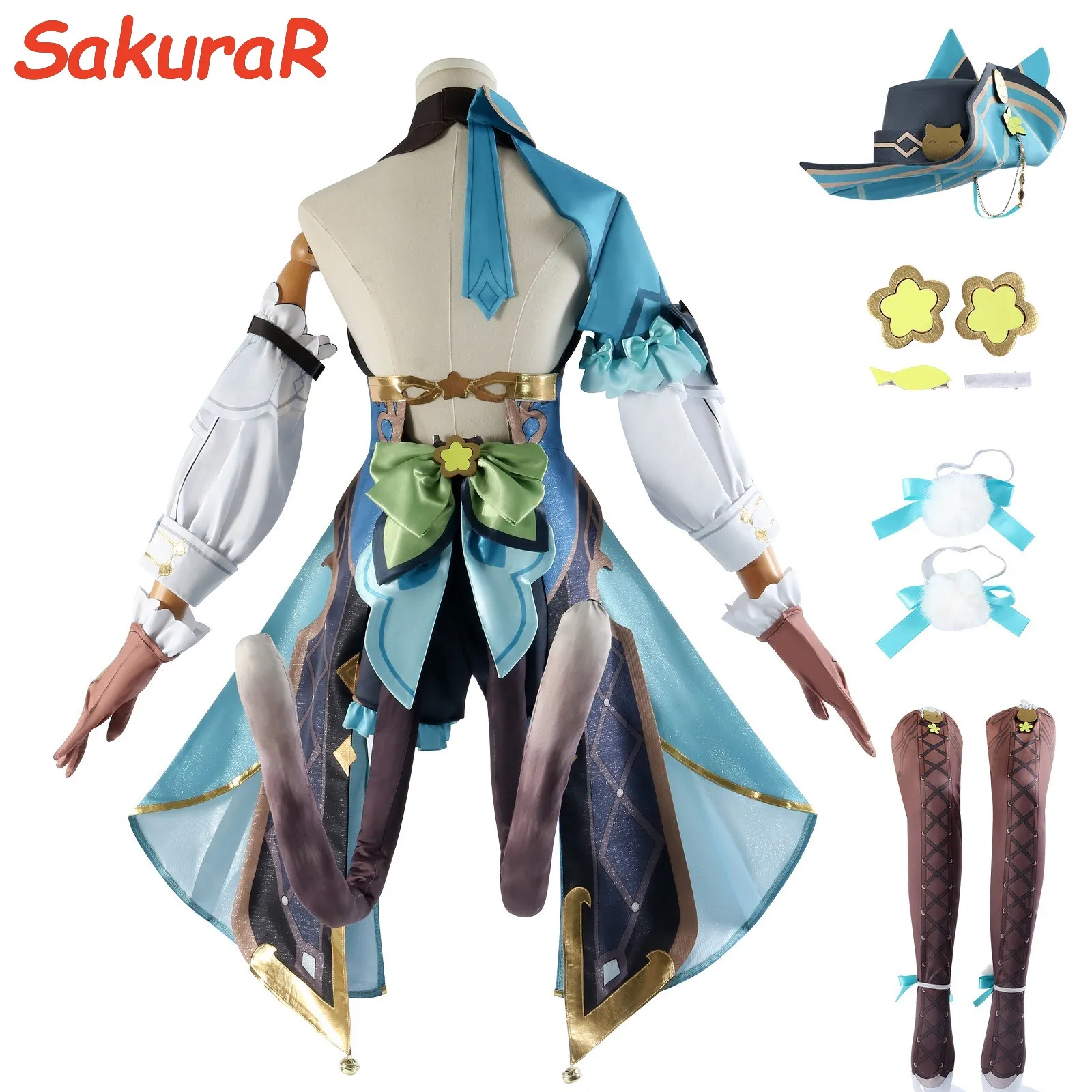 Призрак в сапогах Кирара Косплей GenshinImpact Кира Костюм Ролевая игра Comic Con Hallowmas