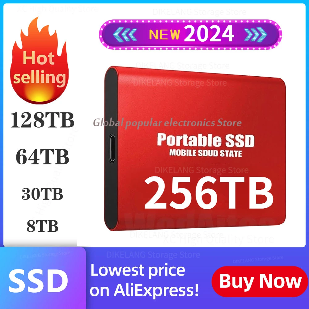 

Portable High-speed Mobile Solid State Drive 128TB 4TB 8TB 16TB SSD Mobile Hard Drives External Storage Decives for Laptop 2023