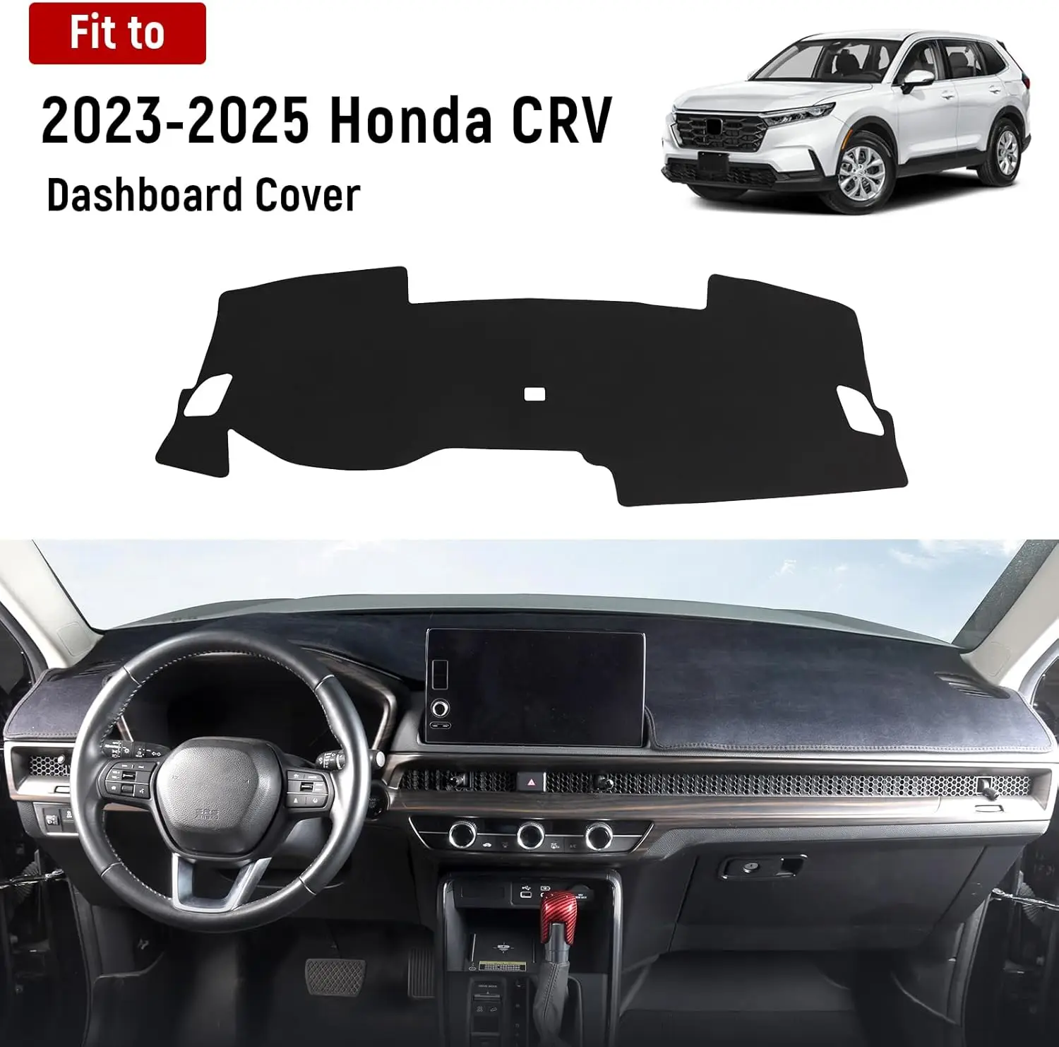 Фото Для Honda CRV CR V 2023 2024 2025 2020 2017-2021 автомобильный чехол на приборную панель, чехол для центральной консоли, коврик для приборной панели, защитный коврик для ковра, солнцезащитный козырек №1