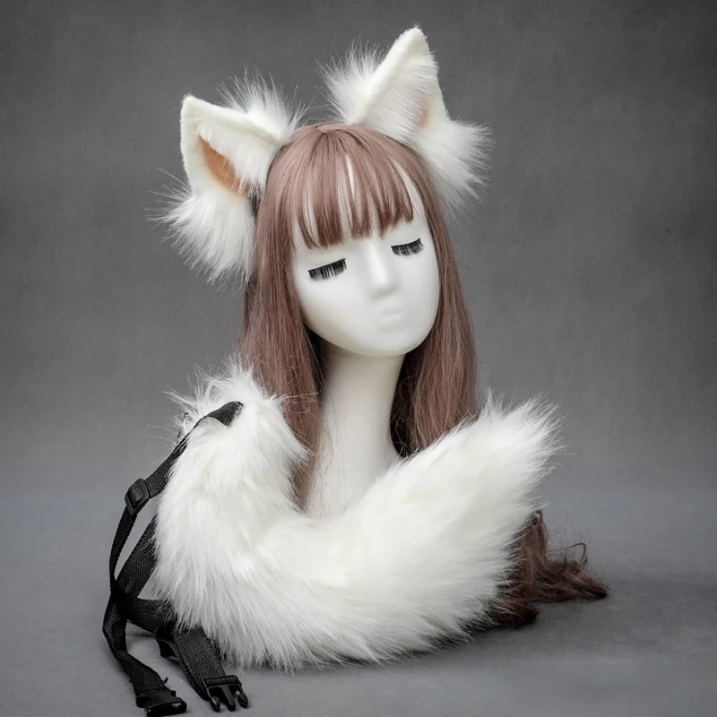 

Anime Cosplay Lolita Katze Ohren Kawaii Zubehör Bunny Ohren Gothic Ohr und Schwanz Anzug Streunende Hunde Fuchs Ohr
