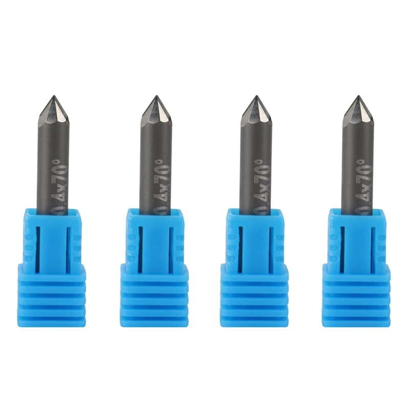 

4X PCD алмазные гравировальные долота, гравер, инструменты для резьбы, резка из карбида камня на граните, мраморе D6xl40x70degreex0.4