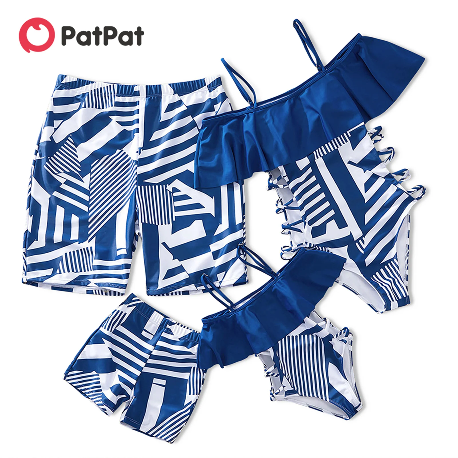 PatPat Ruffled One-piece Family Matching Swimsuits