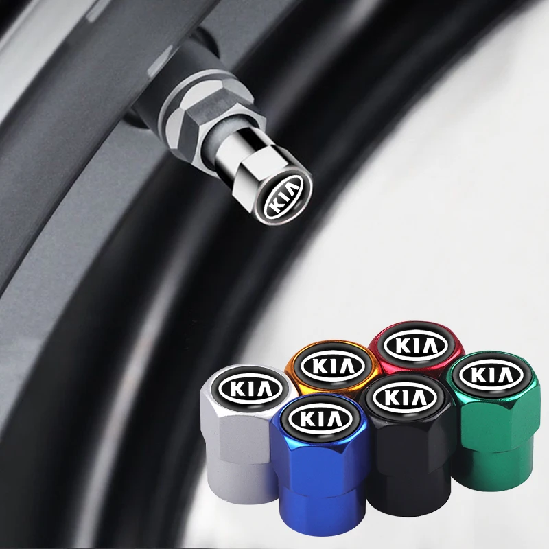 

4pcs Metal Valve Caps Car Wheel Tires Accessories Stems Covers For KIA Ceed Rio Sportage R K3 K4 K5 K6 Ceed Sorento Cerato Goods