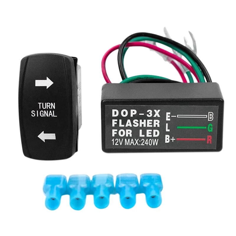 

Motorcycle Flasher Relay With Turn Signal Rocker Switch LED Turn Signal Flasher Relay Turn Signal Fault Decoder