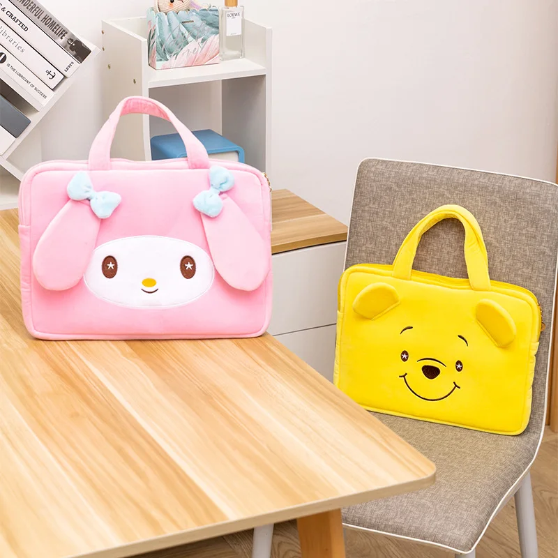 Модный чехол для ноутбука My Melody Cinnamoroll Kuromi Kitty Plushie Toys мультяшный 14 дюймов