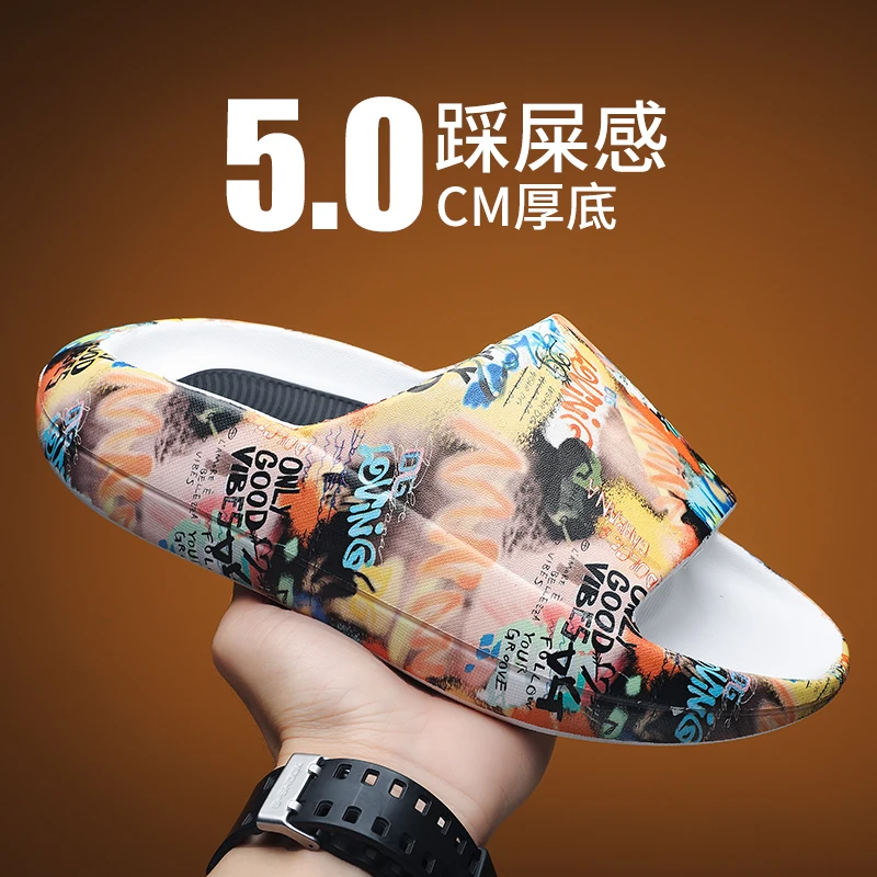 

Summer Beach Ourdoor Slides Ladies Slipers Platform Mules Shoes Woman Flats 2022 New Men Fashion Slippers Indoor Household