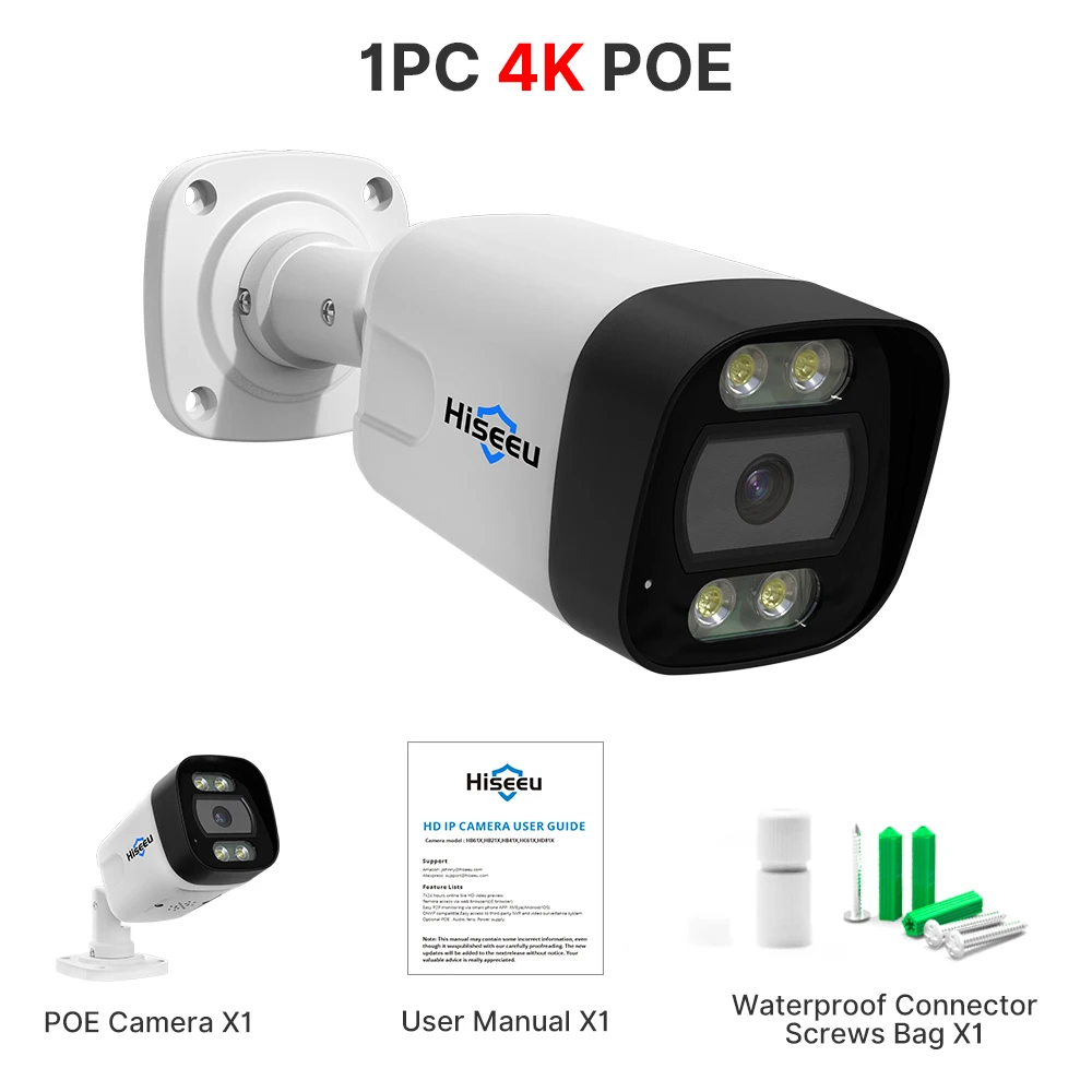 

H.265 5MP 4K 8MP POE IP