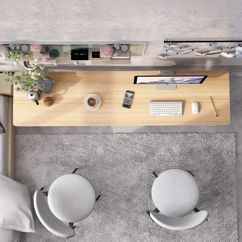 Учебный стоячий стол угловой компьютерный рисунок длинный для спальни