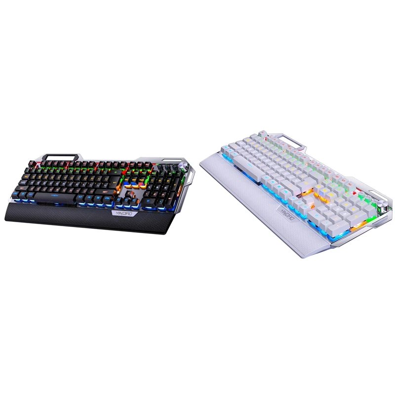 

Механическая игровая клавиатура YINDIAO, RGB, регулируемая Проводная клавиатура с 7-цветной подсветкой для игр на ПК