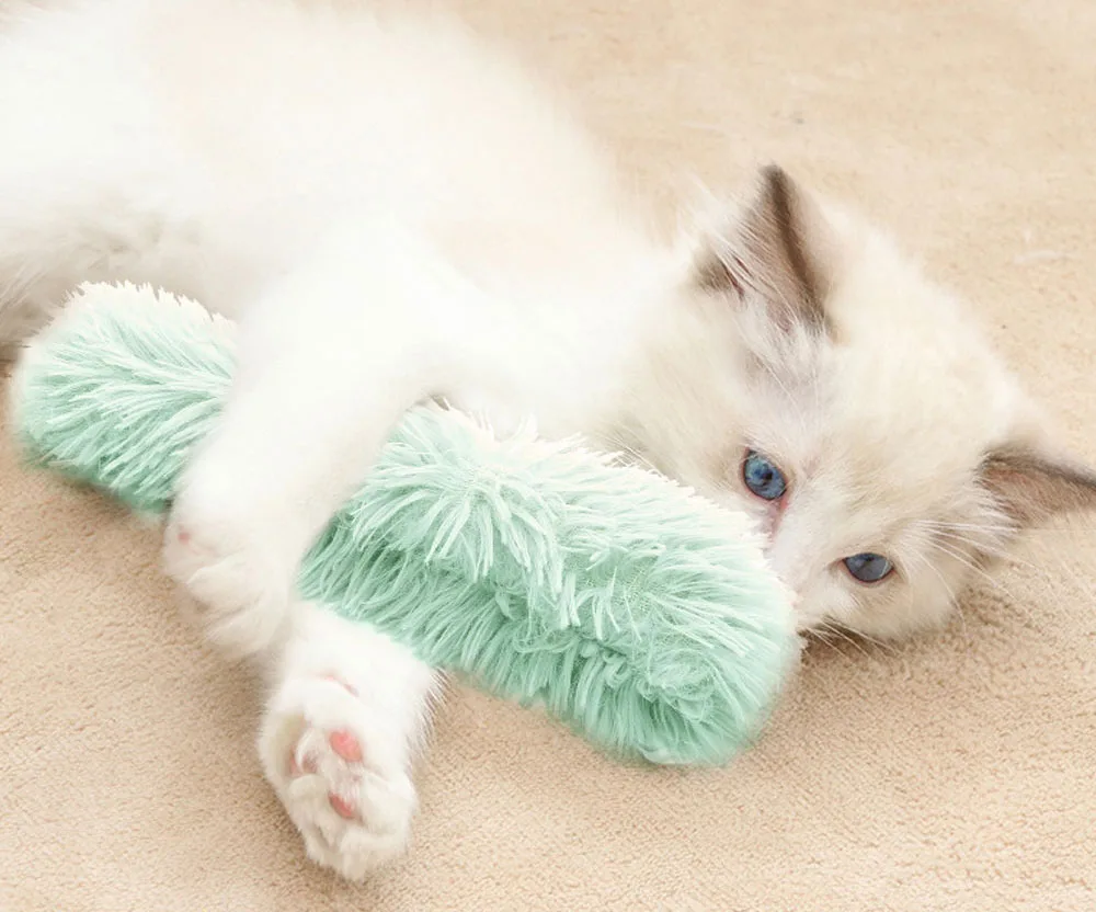 

Pet Supplies Cat Toy Cute Plush Strip Pillow Chews and Vents Pet Toys Containing Catnip Paper Ball Pet Mood Soothing Products