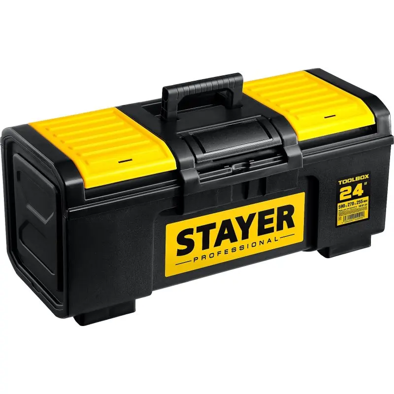 Ящик для инструмента STAYER TOOLBOX-24 (Размеры 590x270x255мм съемная полка встроенный