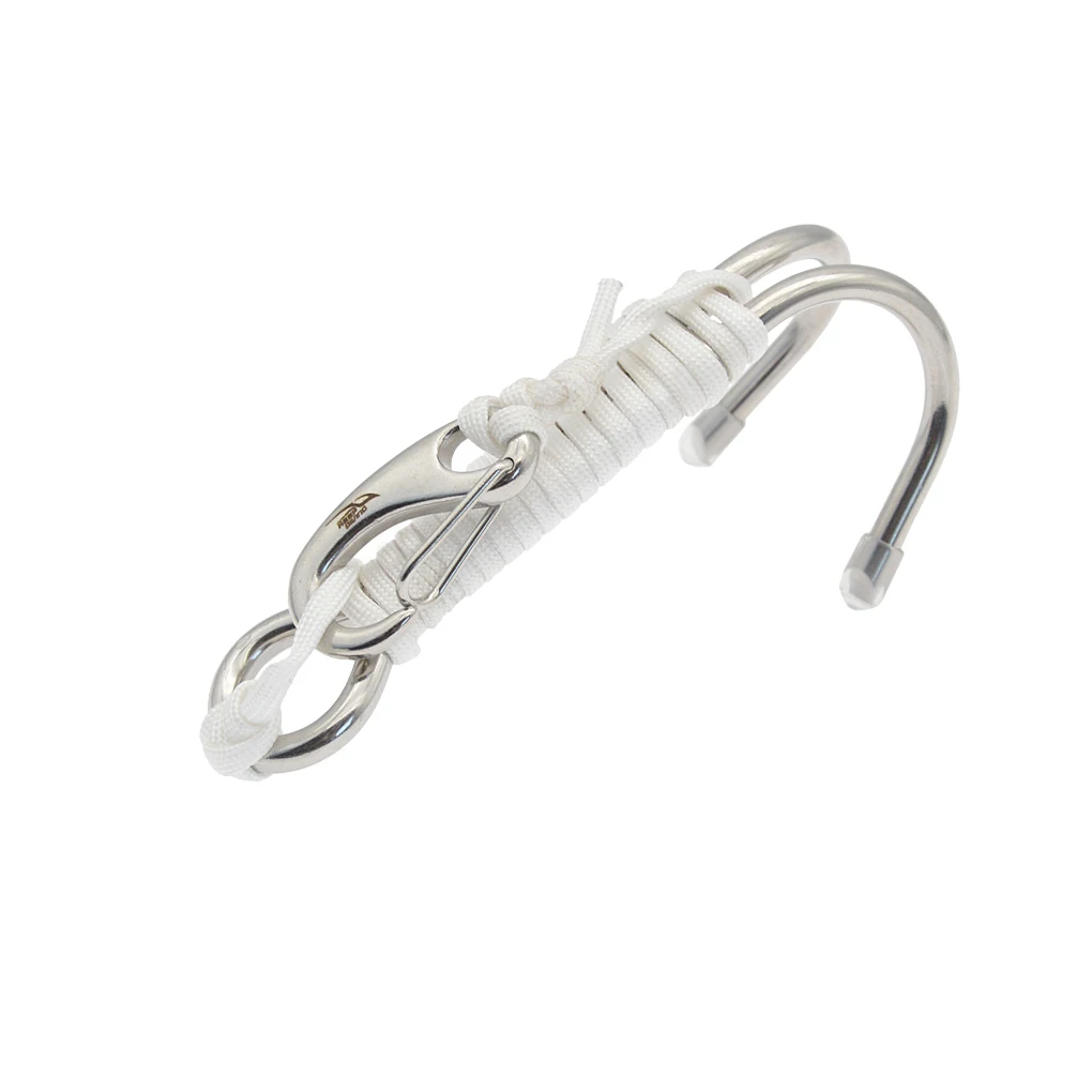 

Reef Hook with Retractable Spring Line Snorkeling Accessories with Quick Release Buckle Scuba Divers Supplies Water Sports