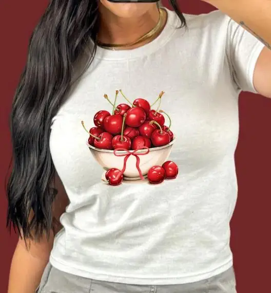 Женская детская футболка облегающие летние кроп-топы с круглым вырезом и