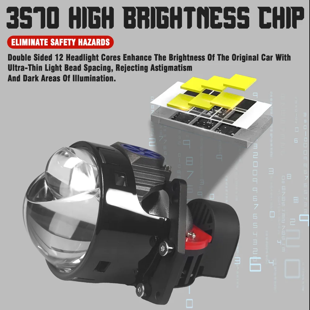 Лазерная фара Carolin с двумя линзами светодиодная автомобильная прямым лучом