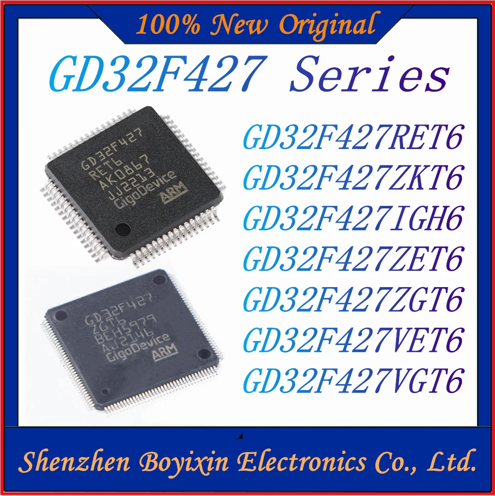 

GD32F427VGT6 GD32F427VET6 GD32F427ZGT6 GD32F427ZET6 GD32F427IGH6 GD32F427ZKT6 GD32F427RET6 (GigaDevice) (MCU/MPU/SOC) IC chip